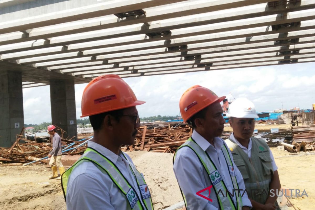Pembangunan jembatan teluk Kendari capai 42 persen