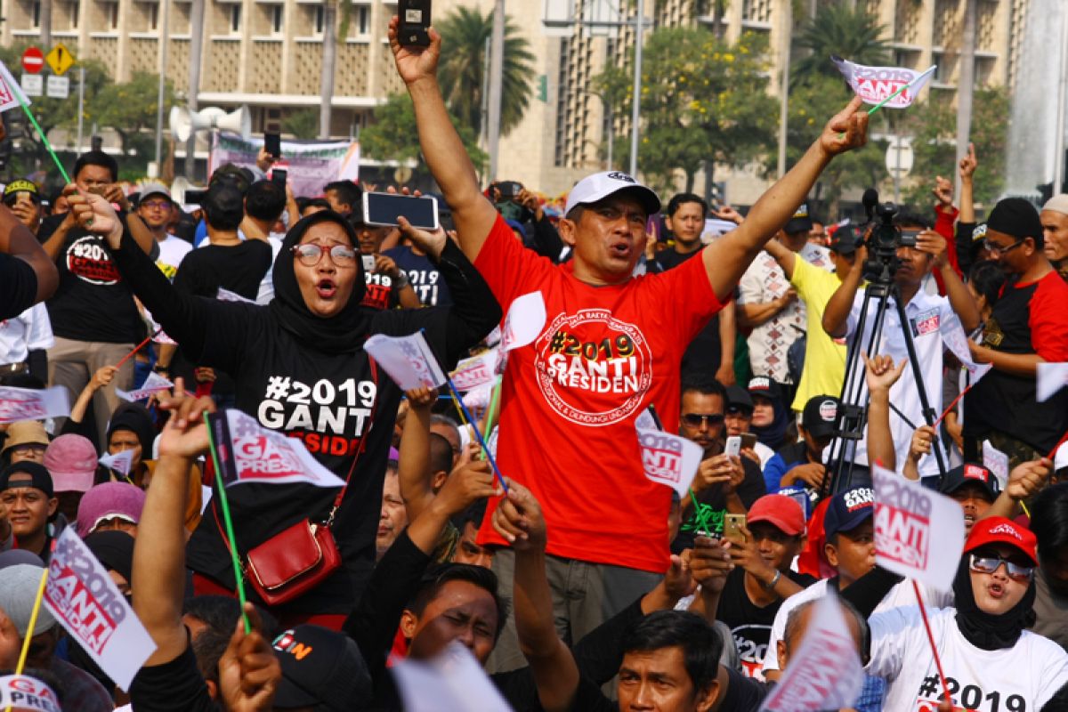 Sukarelawan #2019gantipresiden nilai polisi sewenang-wenang