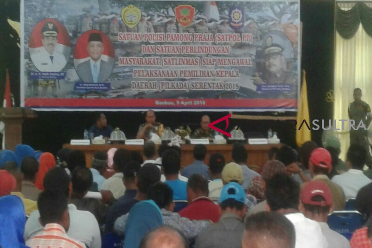 Satpol PP Baubau beri pelatihan kepada linmas