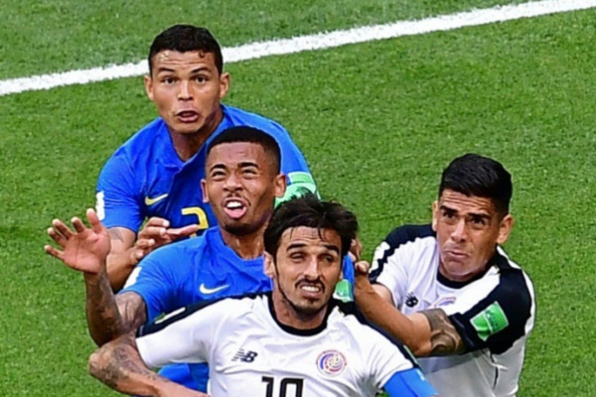 Brazil-Kosta Rika 0-0 di babak pertama