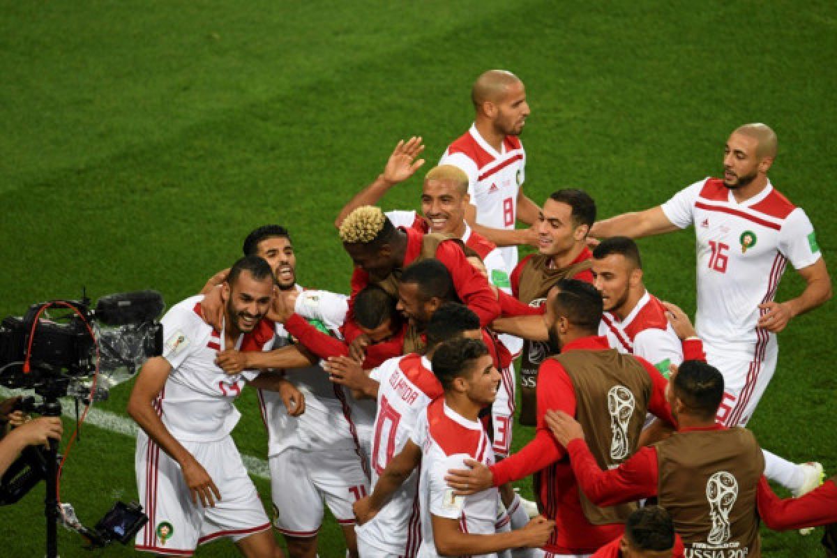 Maroko tahan imbang Spanyol 1-1 di babak pertama
