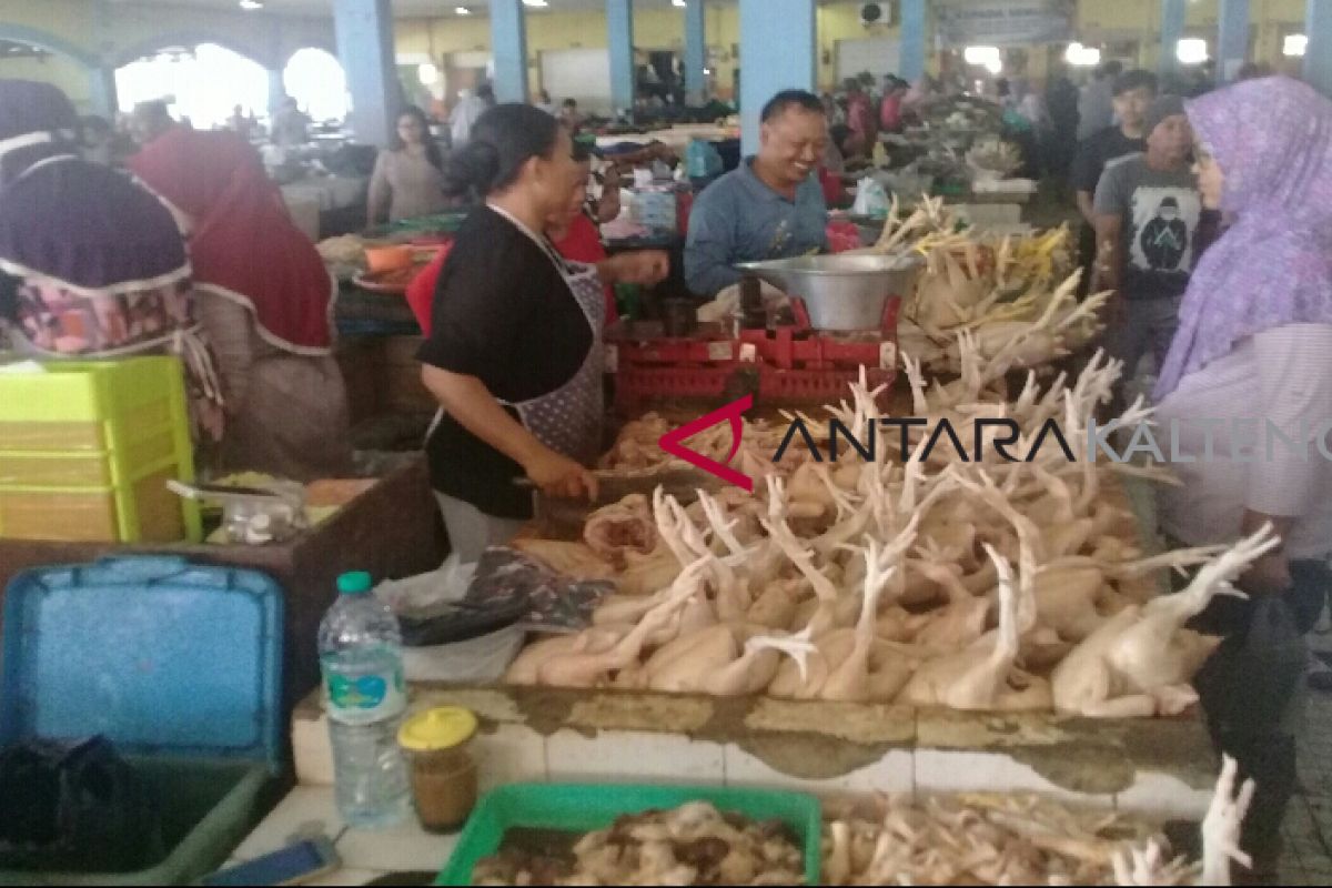 Harga ayam dan daging di Sampit tetap saja naik tinggi