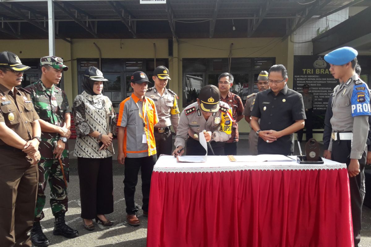 Polres Tabalong Terima Linmas Pengamanan TPS