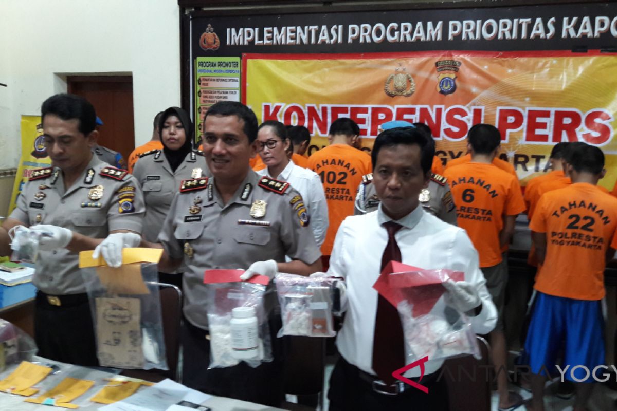Polresta Yogyakarta bekuk tujuh tersangka penyalahguna narkotika