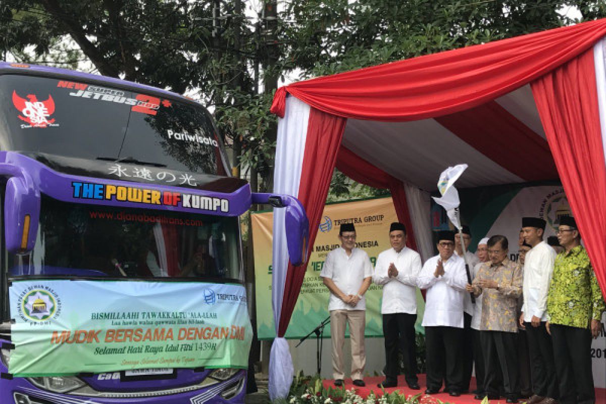 Wapres lepas rombongan mudik bareng Dewan Masjid Indonesia