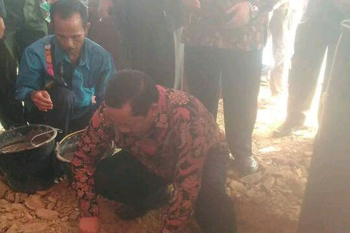 Patung Yesus di Samosir mulai dibangun