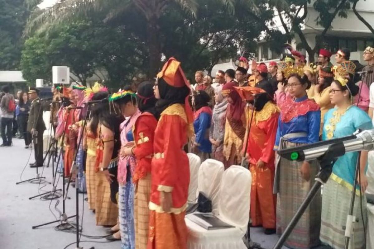 PSM IPB Agria Swara persembahkan 4 lagu di hadapan Presiden RI di Hari Lahirnya Pancasila