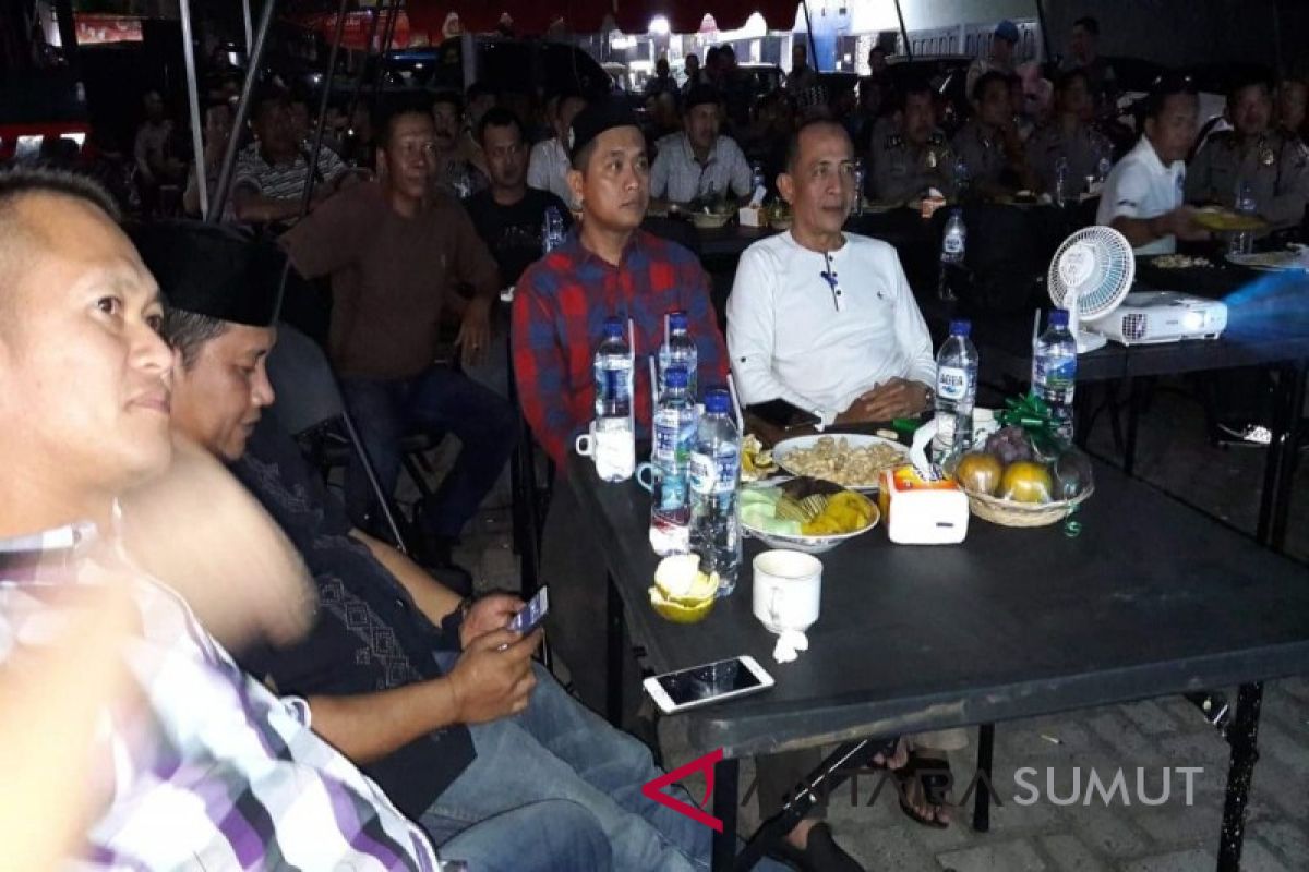 Kapolres Langkat Nonton Bareng Debat Pilgubsu