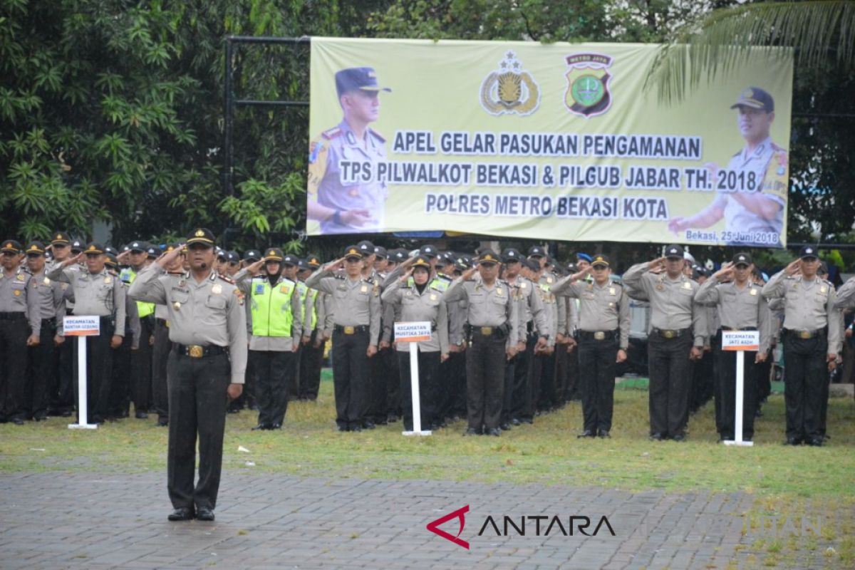 Kapolrestro Bekasi Kota lepas 2.500 personel TPS