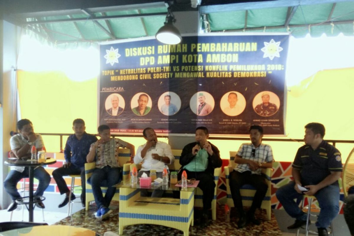 AMPI Ambon Diskusikan Netralitas TNI/Polri dalam Pilkada