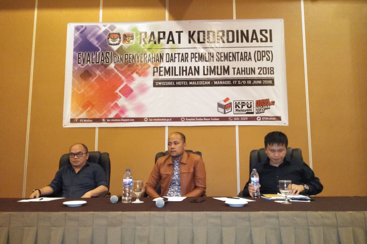 KPU Minahasa laksanakan rakor evaluasi dan penyerahan DPS