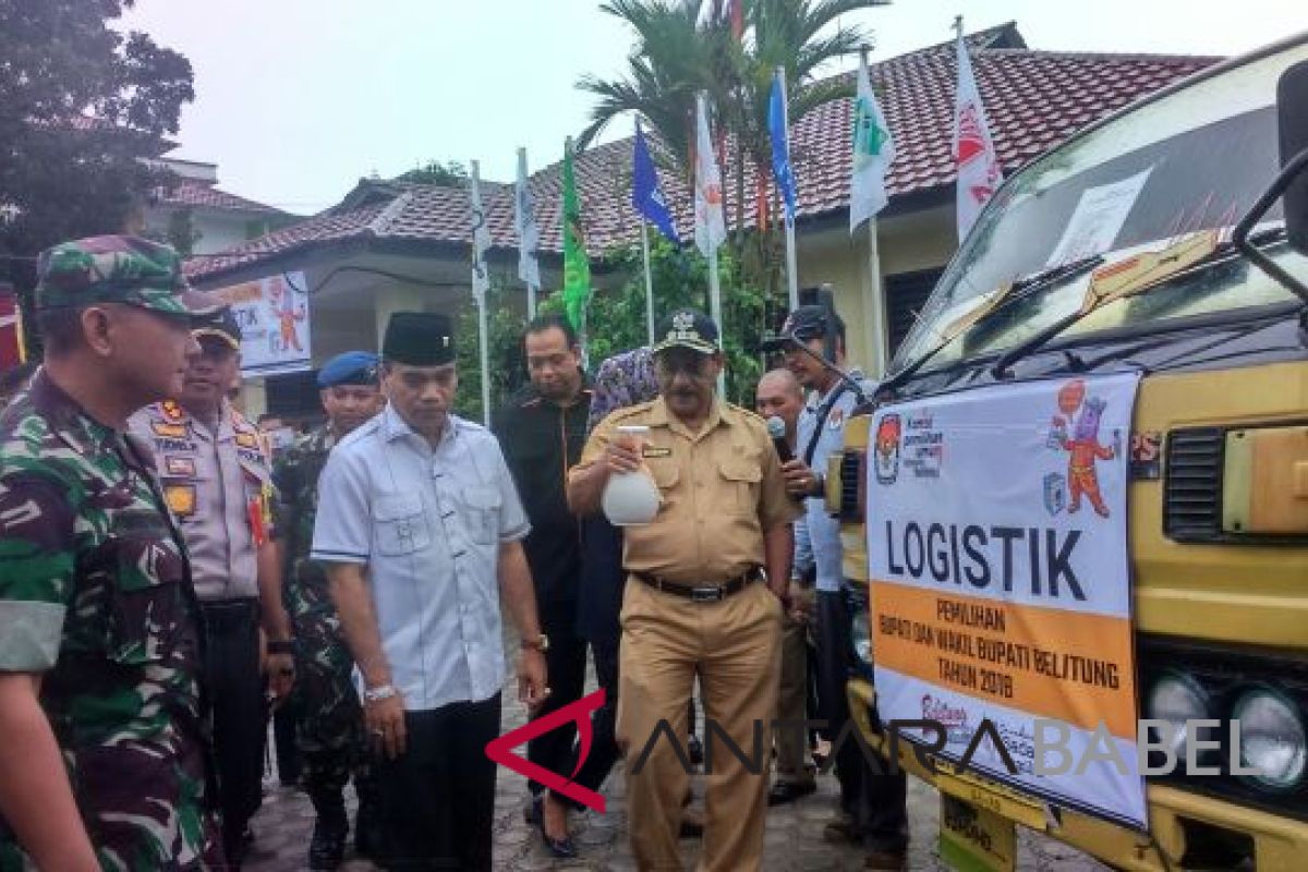 KPU Belitung distribusikan logistik pemilu