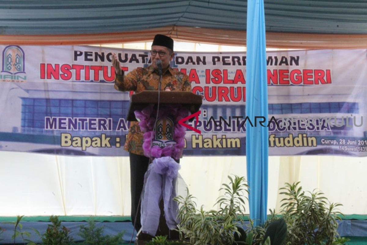 Menag luncurkan desa kerukunan beragama di Bengkulu