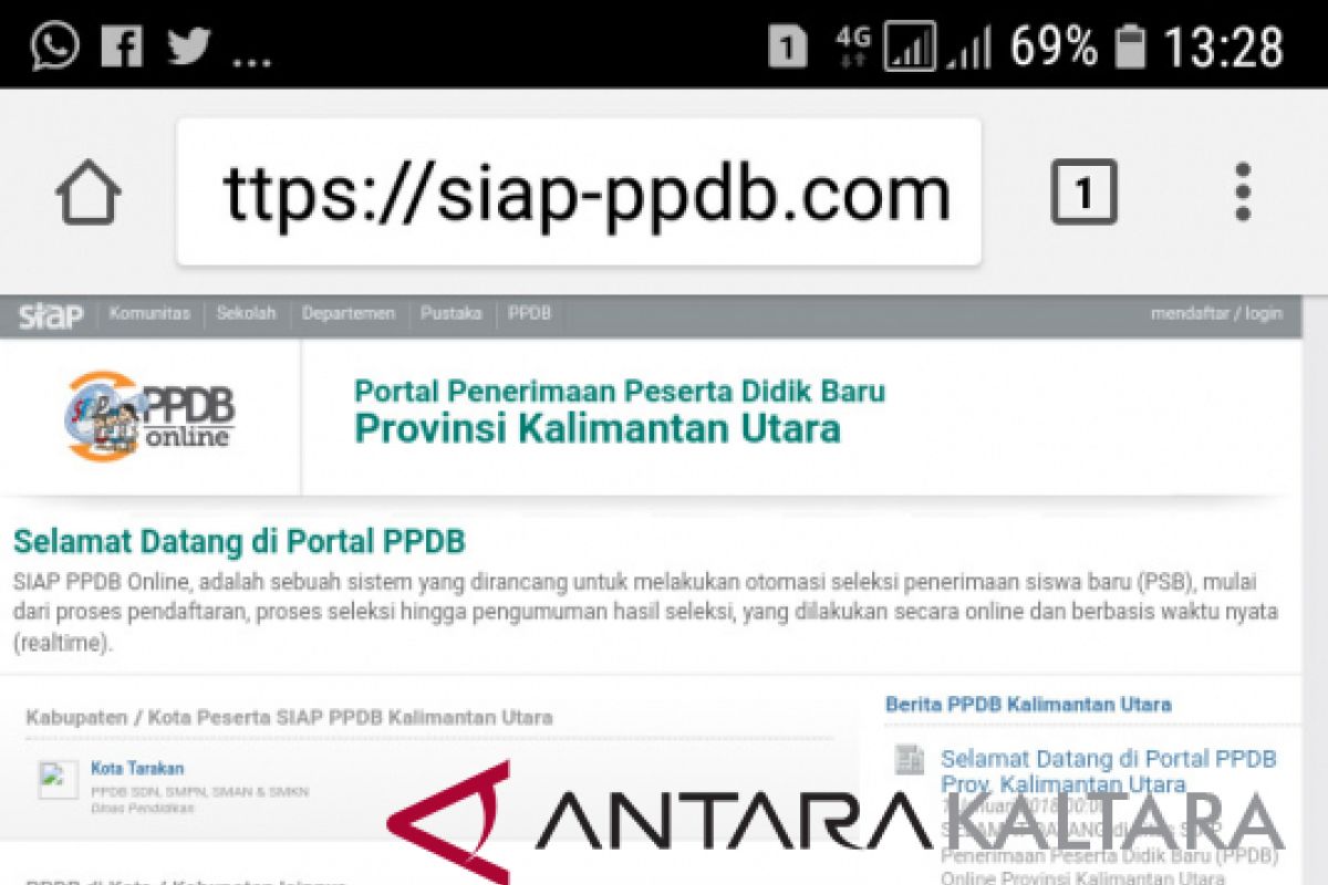 Kaltara siapkan kuota PPDB SMA/SMK 9.156 orang