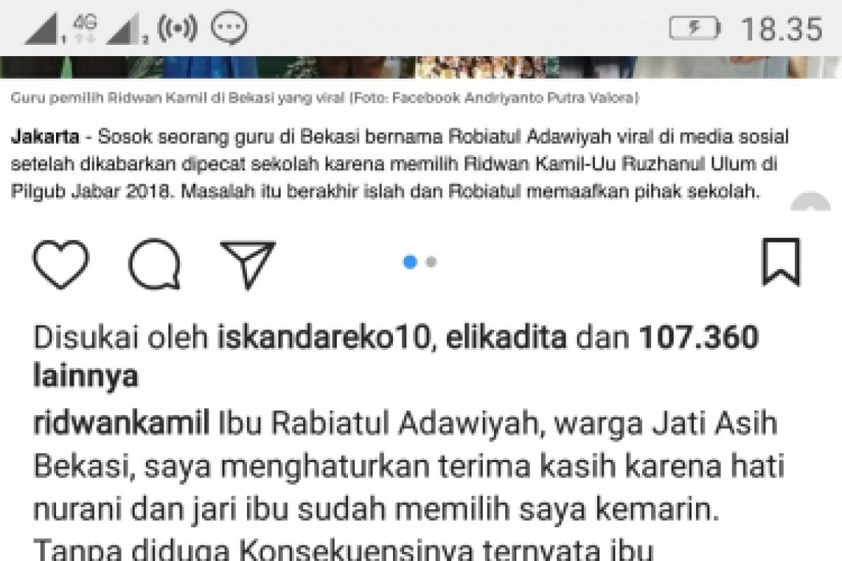 Ridwan Kamil bantu pekerjakan kembali guru dipecat