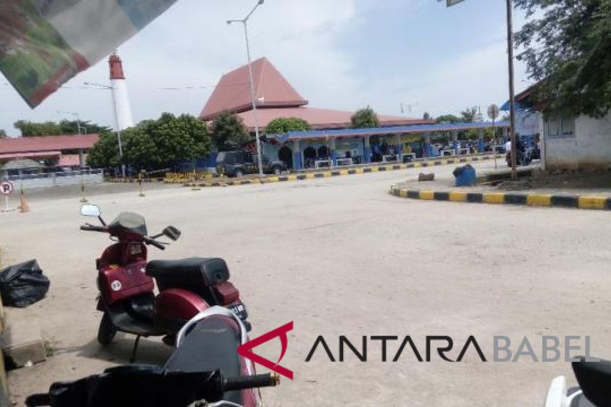 Pelabuhan Tanjungkalian Muntok terpantau sepi penumpang