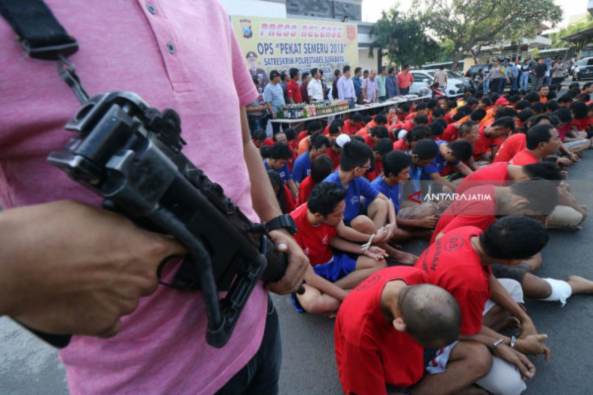 Operasi Pekat, Polrestabes Surabaya Tangkap Ribuan Pelaku Kejahatan