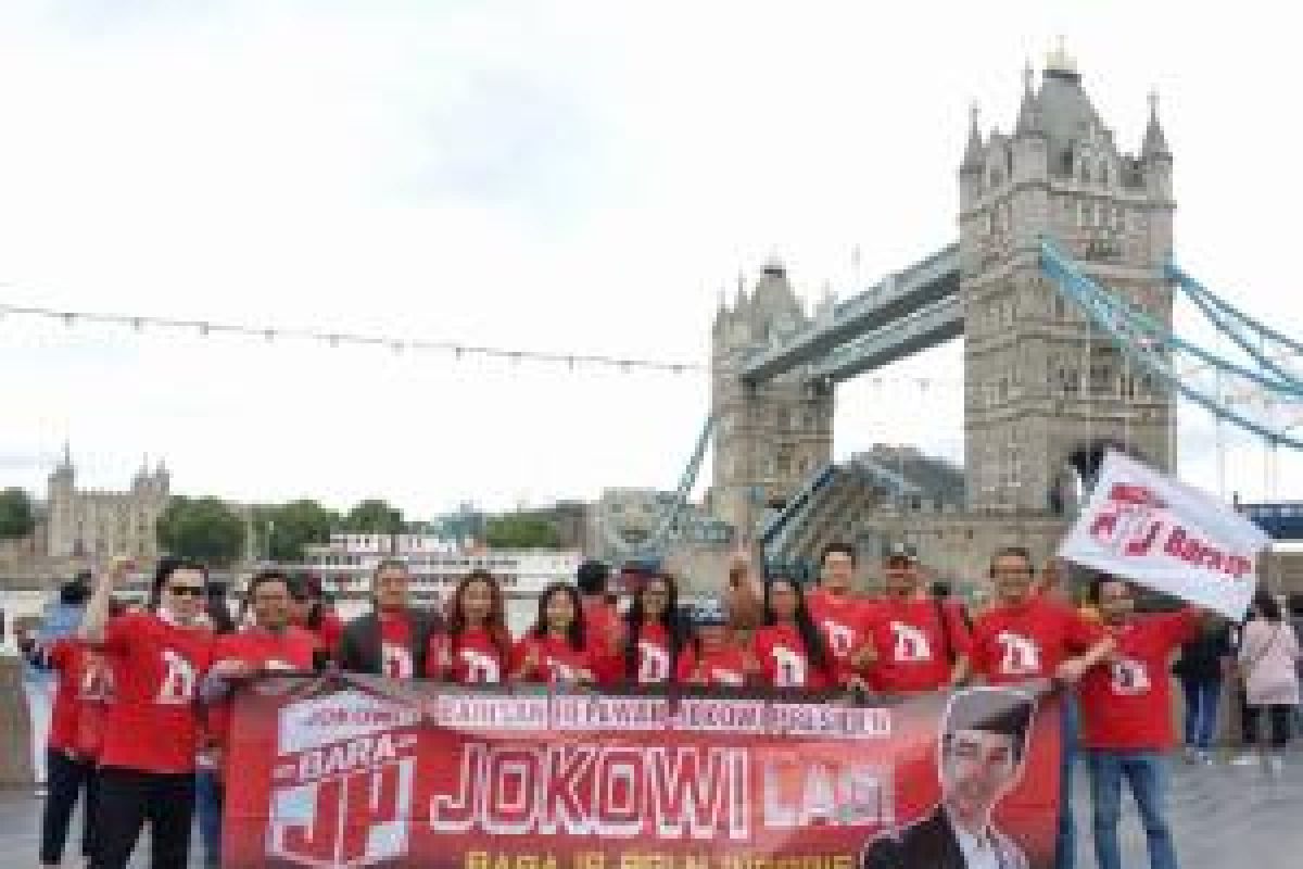 Bara JP BPLN Inggris dukung Jokowi