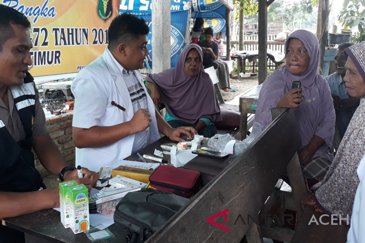 Polisi Aceh Timur gelar pengobatan gratis