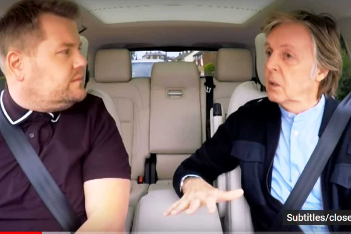 James Corden menangis di Carpool Karaoke bersama Paul McCartney