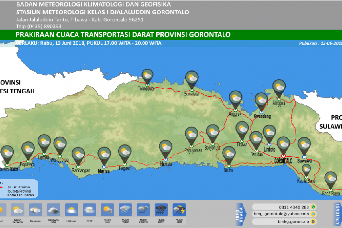 BMKG: Cerah Berawan Dominasi Wilayah Gorontalo