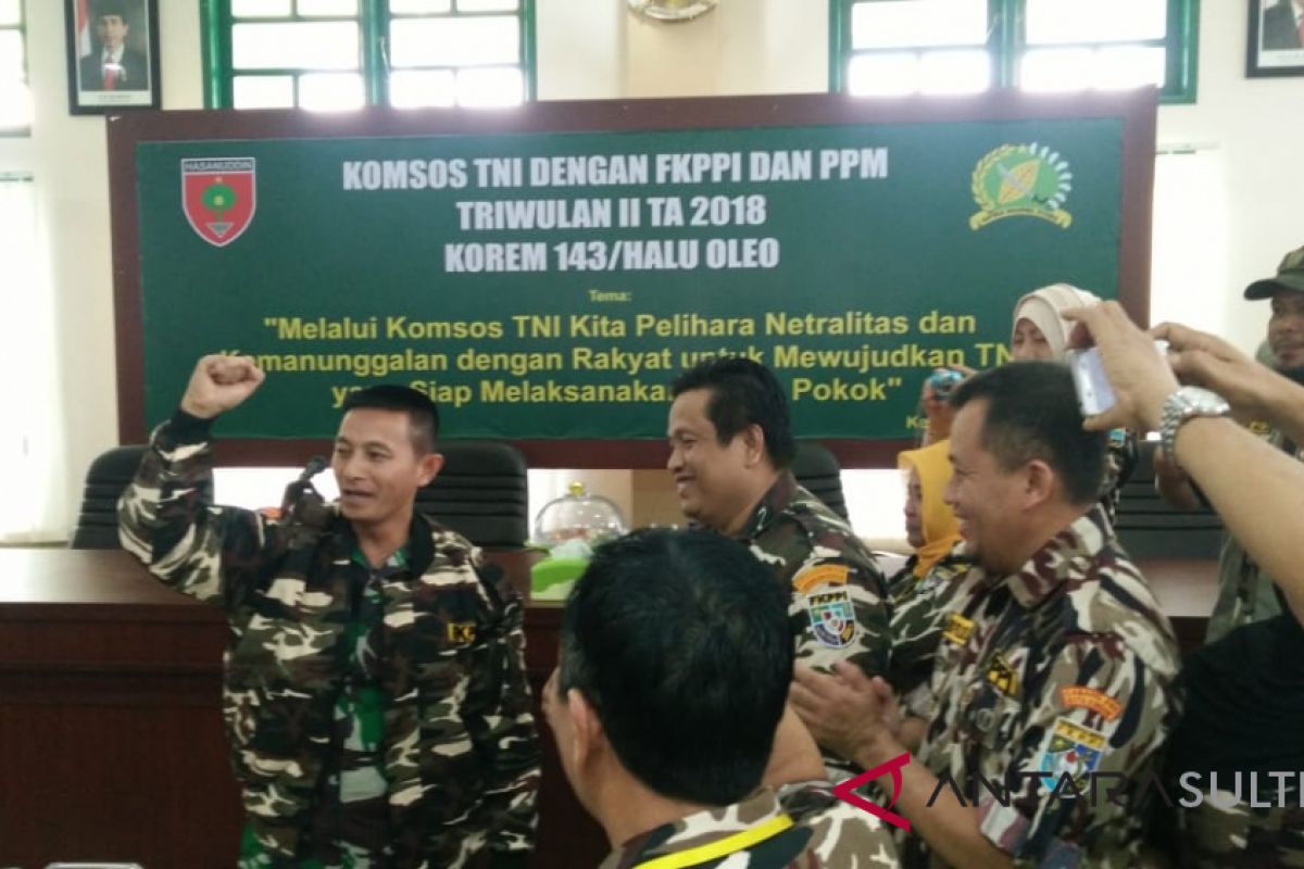 Danrem 143/HO minta FKPPI Sultra bangun kebersamaan