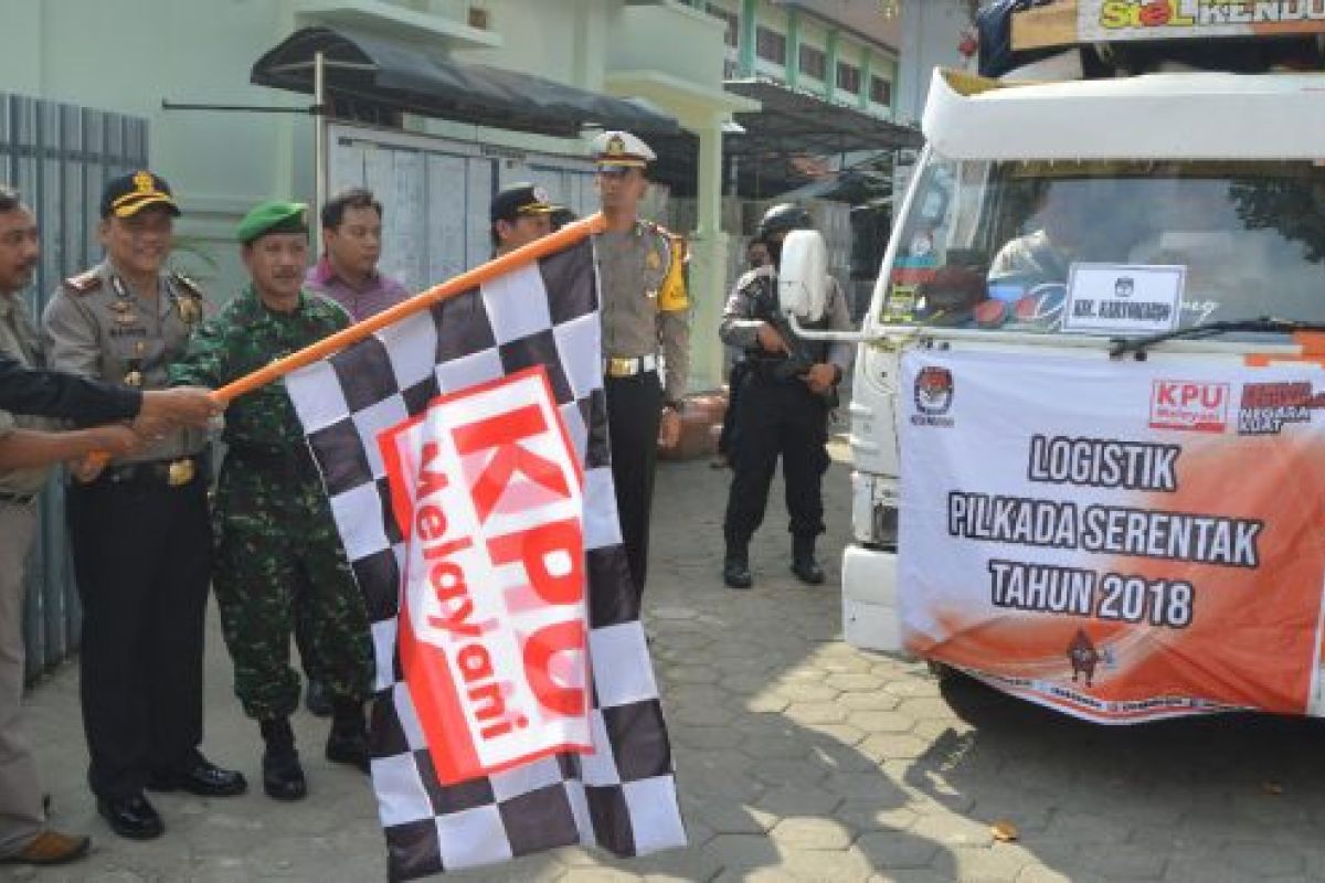 Polres Madiun Kota Kawal Pendistribusian Logistik Pilkada