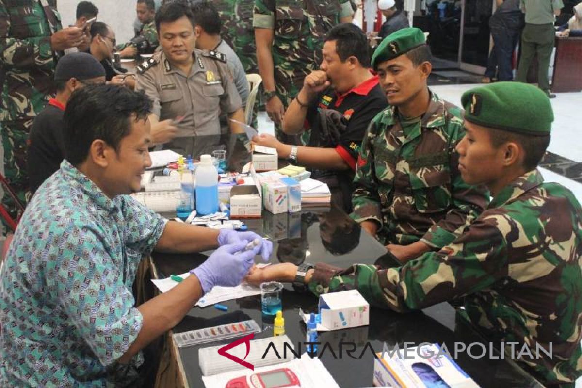 Persediaan darah menipis aparat gabungan donor darah