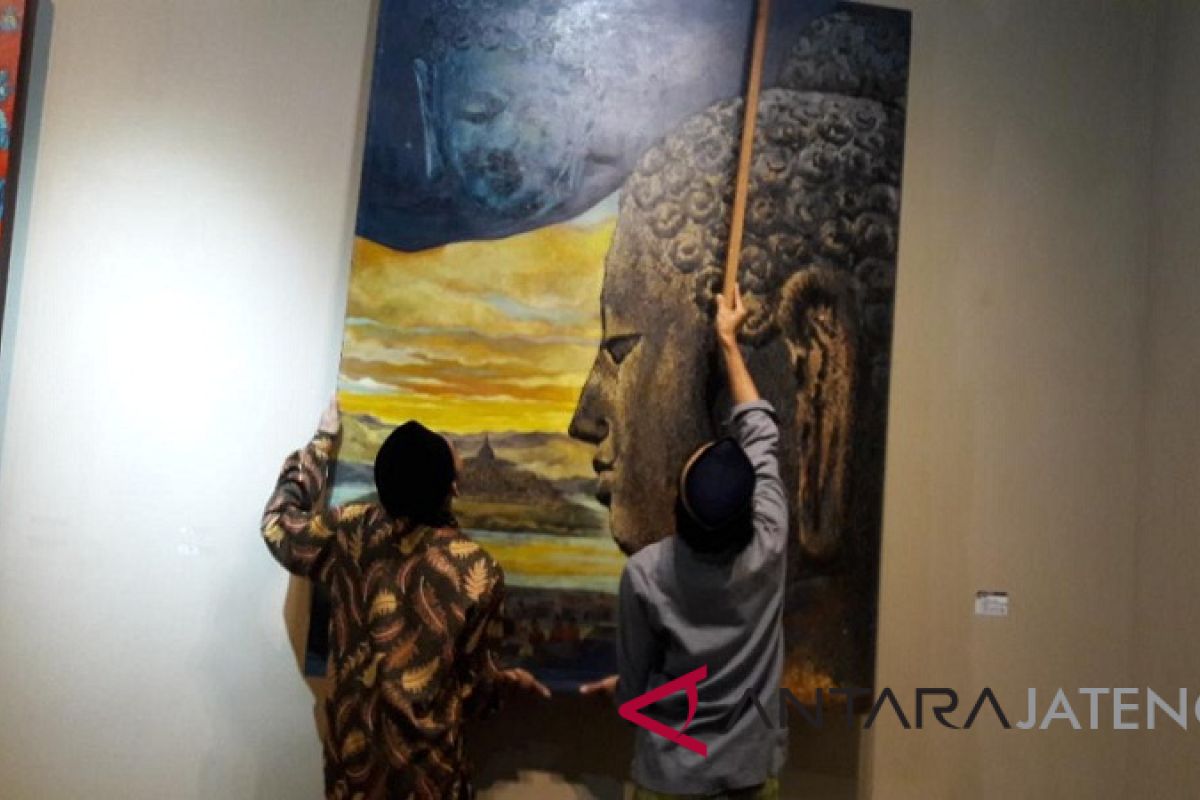 Seniman Borobudur sambut Lebaran dengan pameran lukisan