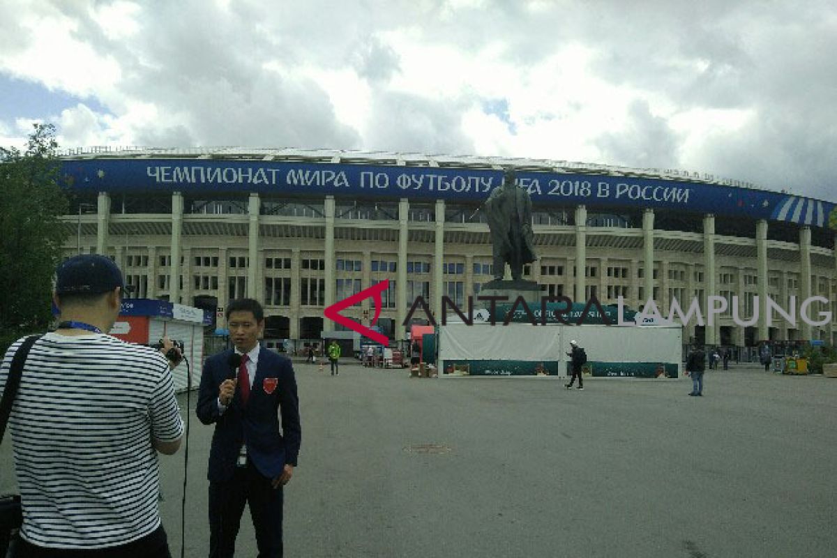 Stadion Luzhniki dijaga amat ketat