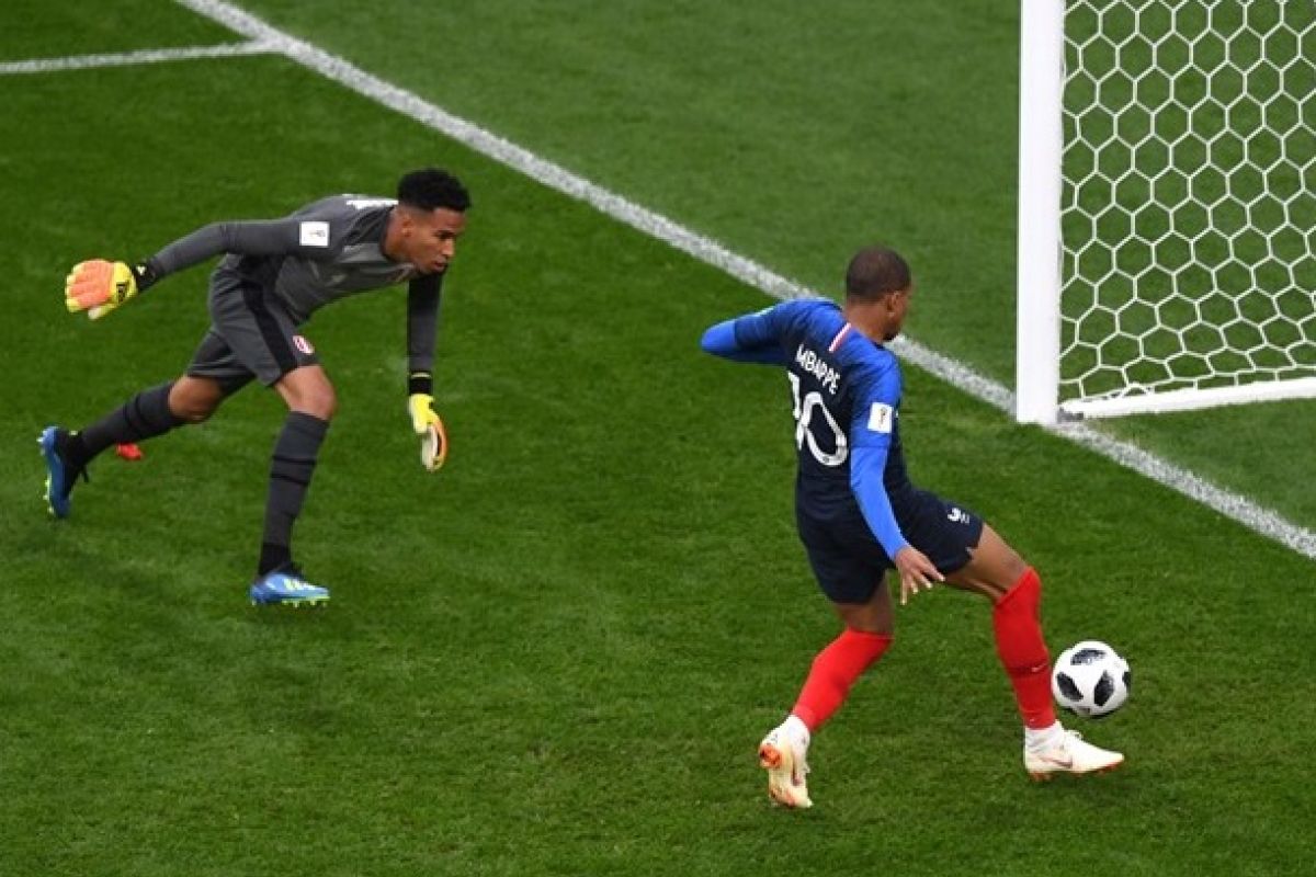 Prancis sementara ungguli Peru 1-0 berkat gol Mbappe