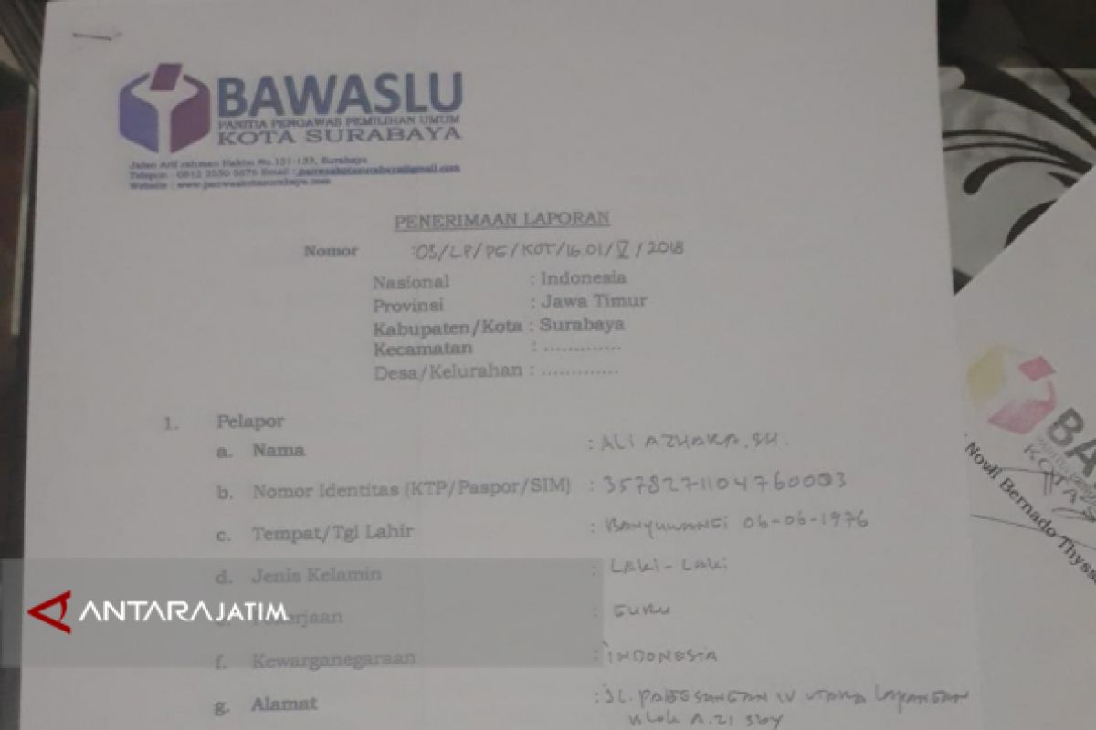 Diduga Langgar Aturan Kampanye, Panwaslu Panggil Ketua DPRD Surabaya