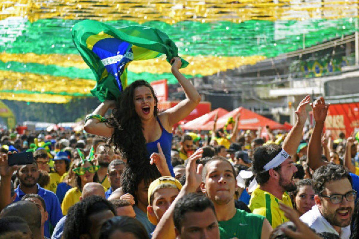 Galeri foto Piala Dunia: Kemenangan Brasil dan aksi Neymar