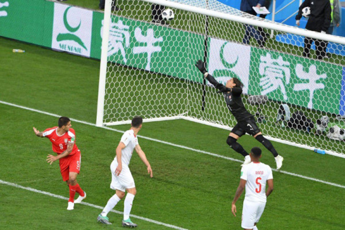 Serbia unggul sementara 1-0 atas Swiss