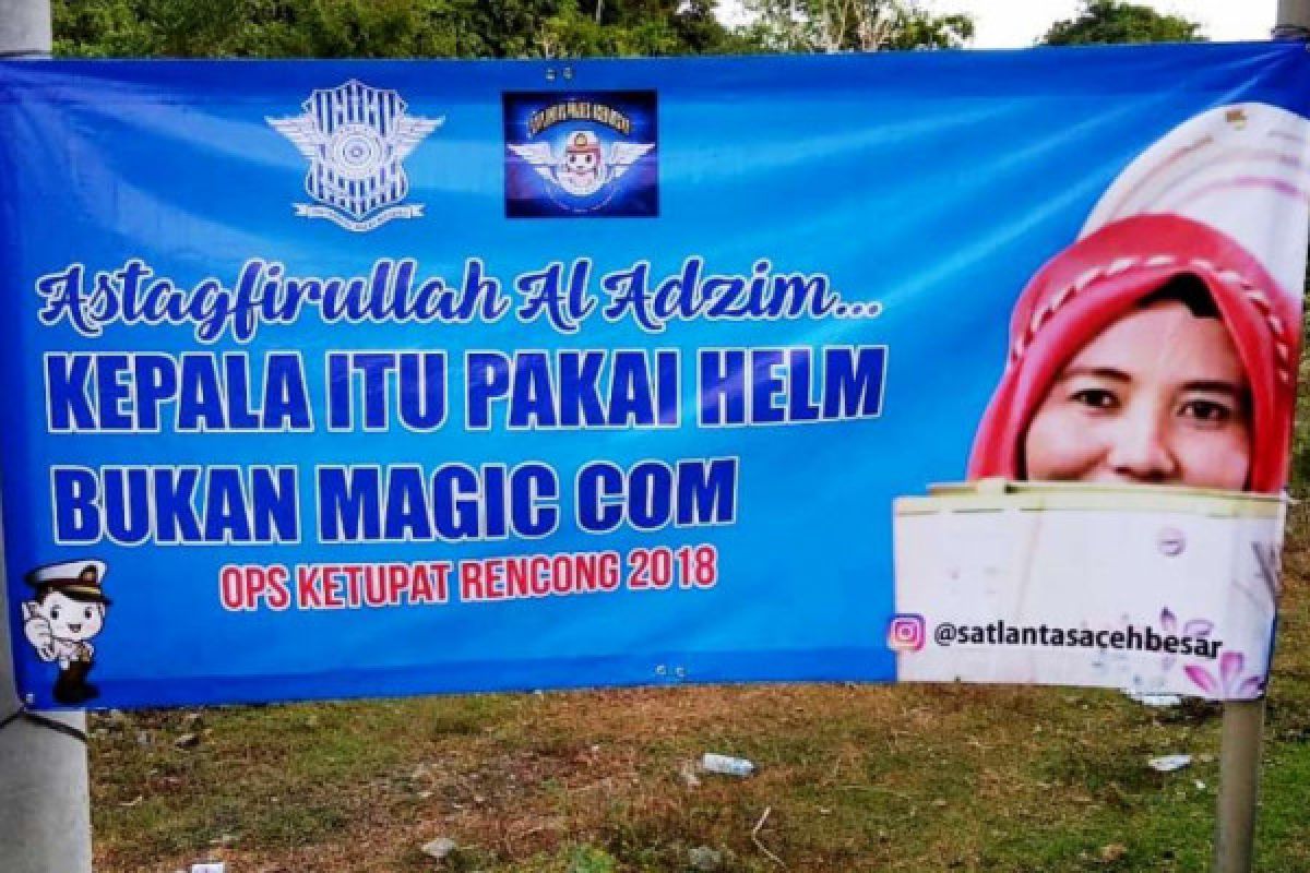 Polres Aceh Utara gunakan poster lucu ingatkan pemudik