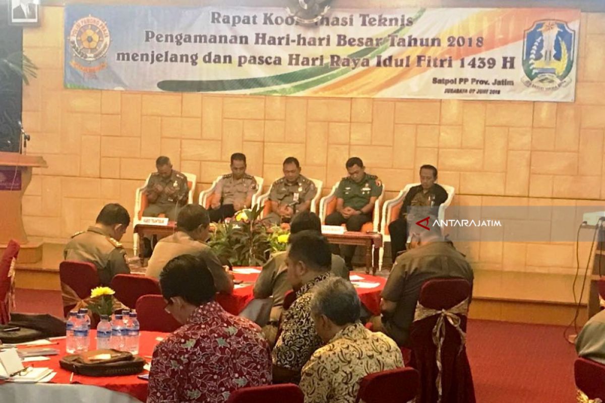 Ikut Pengamanan, Satpol PP Jatim tidak Libur Lebaran