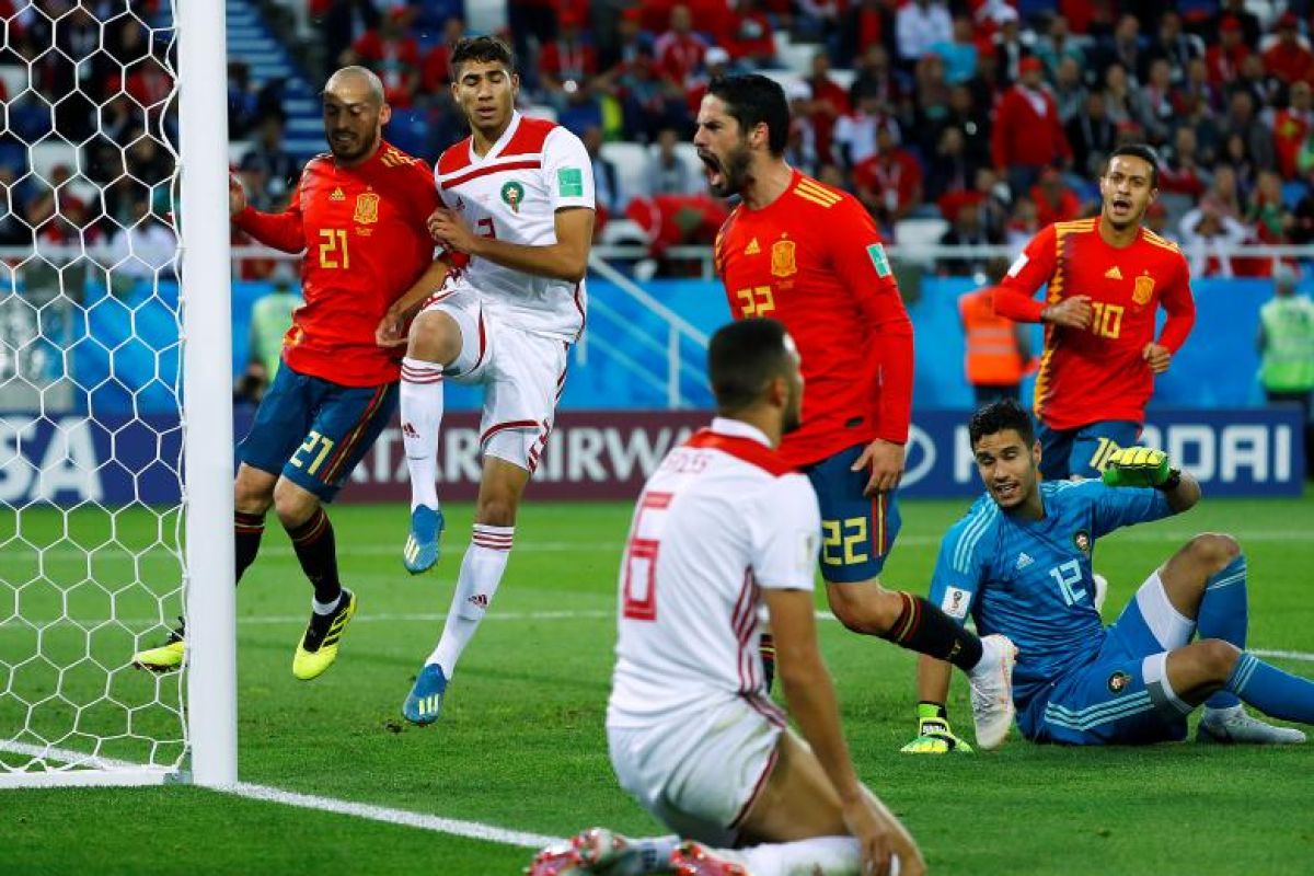 Spanyol selamat dari kekalahan melawan Maroko berkat VAR
