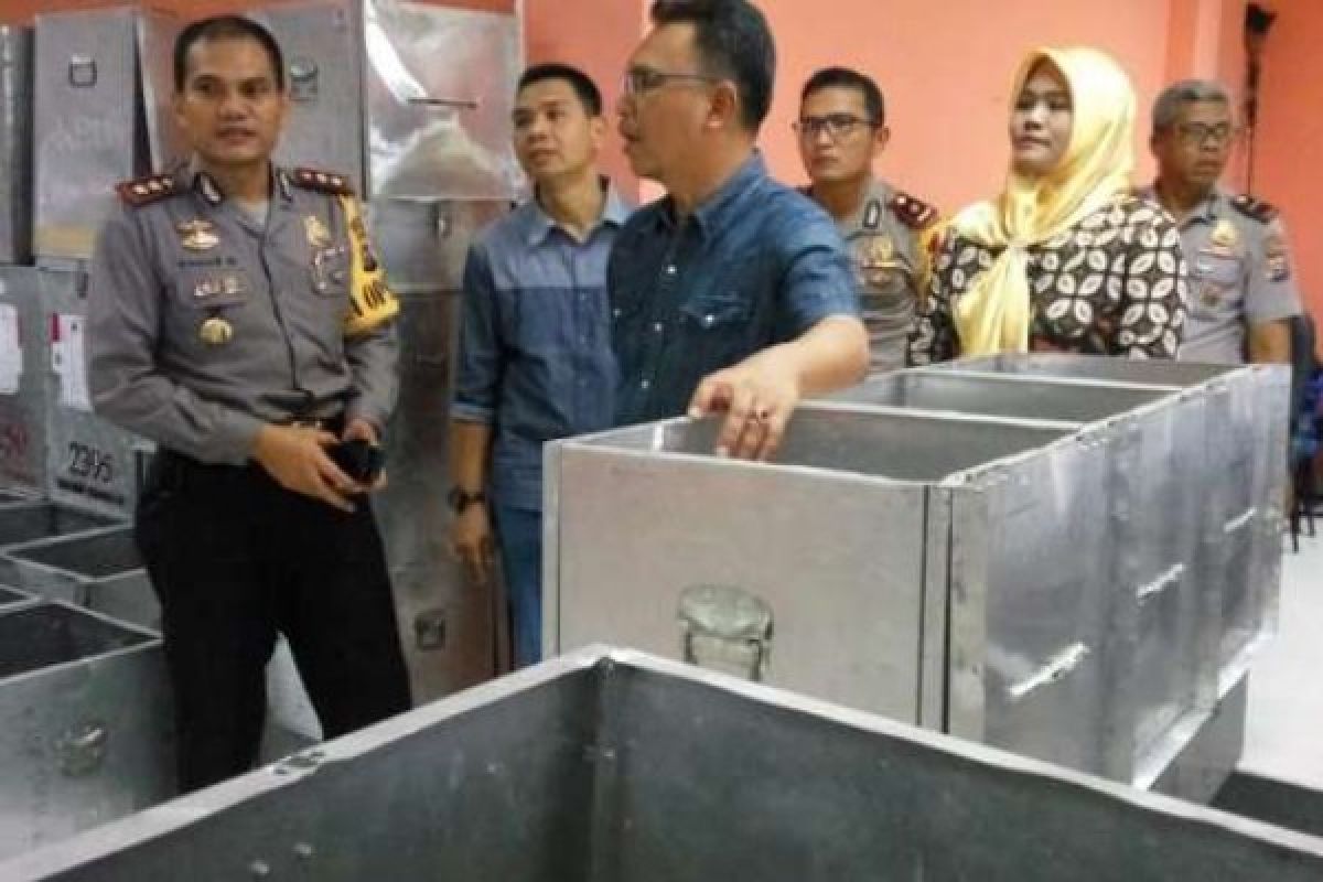 Tinjau KPU, Kapolres Bengkalis Cek Kesiapan Logistik Pilgubri 2018