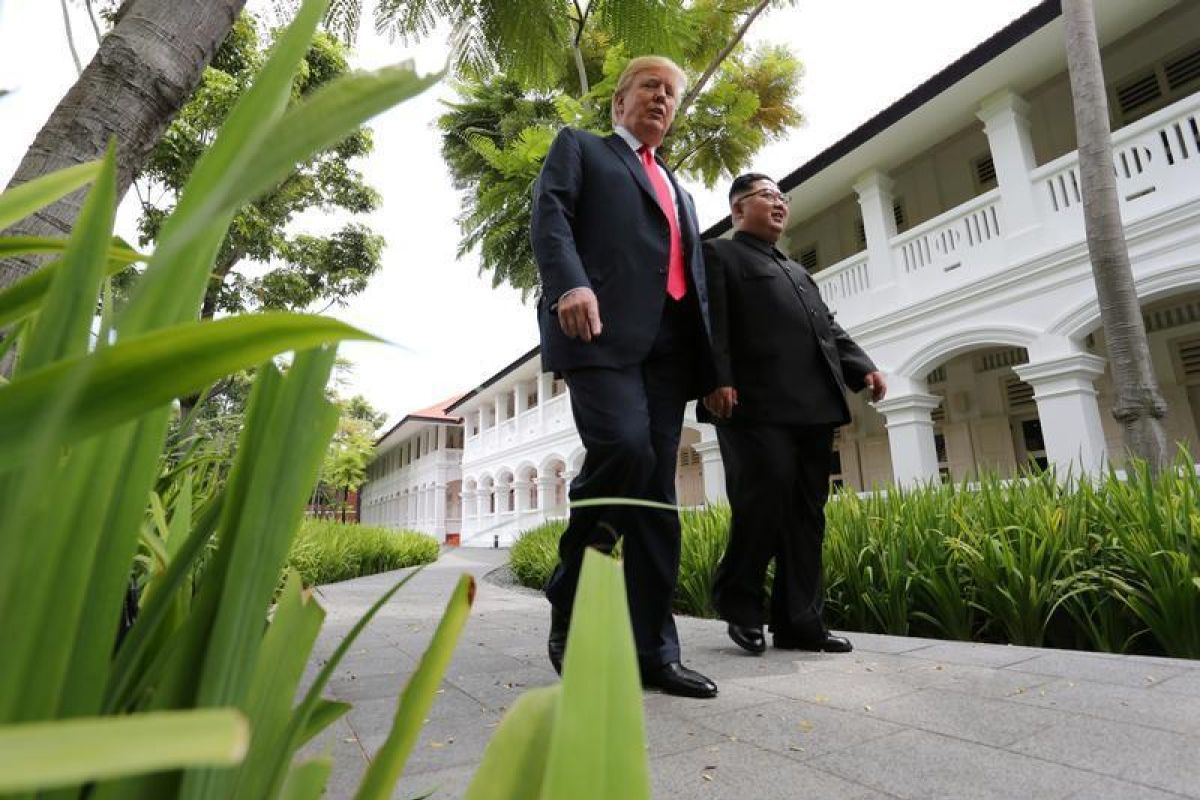 Menu santap siang bersama Trump dan Kim; campuran Barat dan Asia