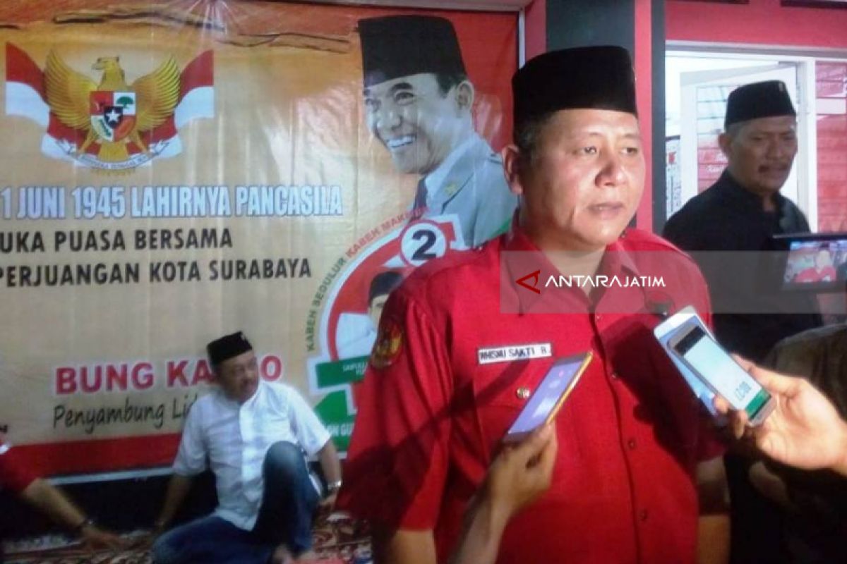 Ribuan Simpatisan PDIP Surabaya Tasyakuran Hari Lahir Pancasila