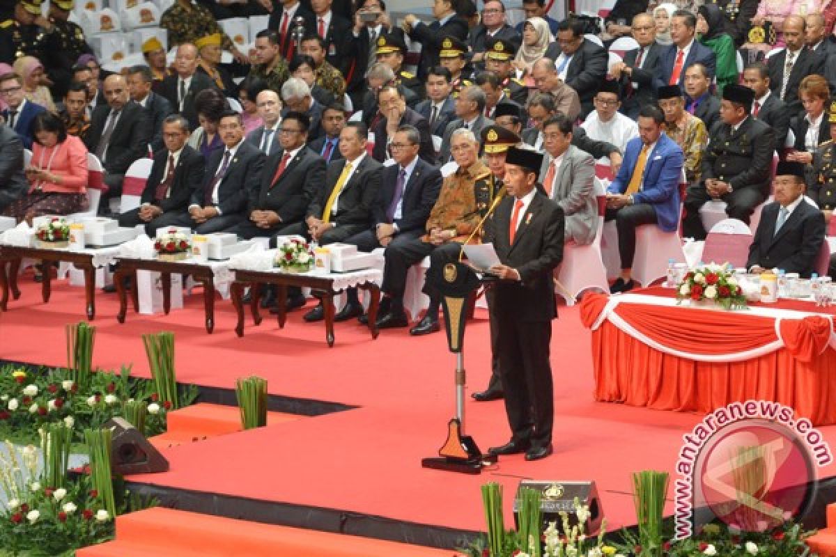 President Jokowi Congratulates National Police on its 72nd Anniversary