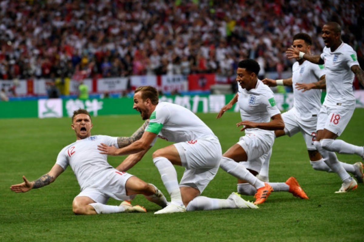 Inggris memimpin 1-0 atas Kroasia berkat tendangan bebas Trippier