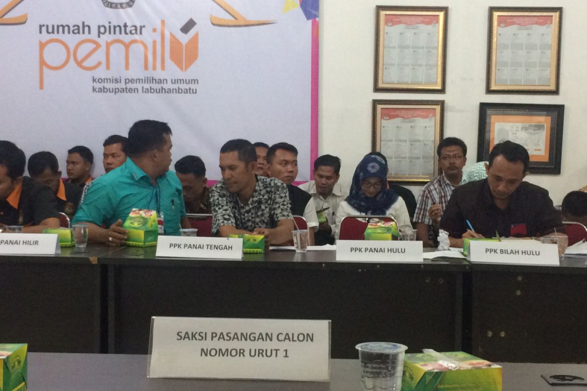 Rapat pleno rekapitulasi Pilgubsu di Labuhanbatu molor