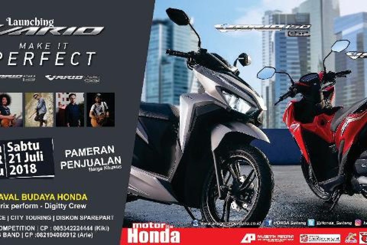 CV.Anper Palu luncurkan All New Honda Vario, Sabtu 21 Juli