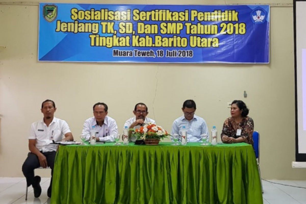 Disdik Barut gelar sosialisasi sertifikasi pendidik