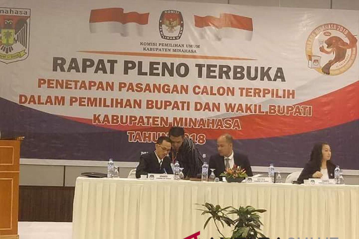 KPU Minahasa sukses plenokan penetapan bupati dan wabup terpilih