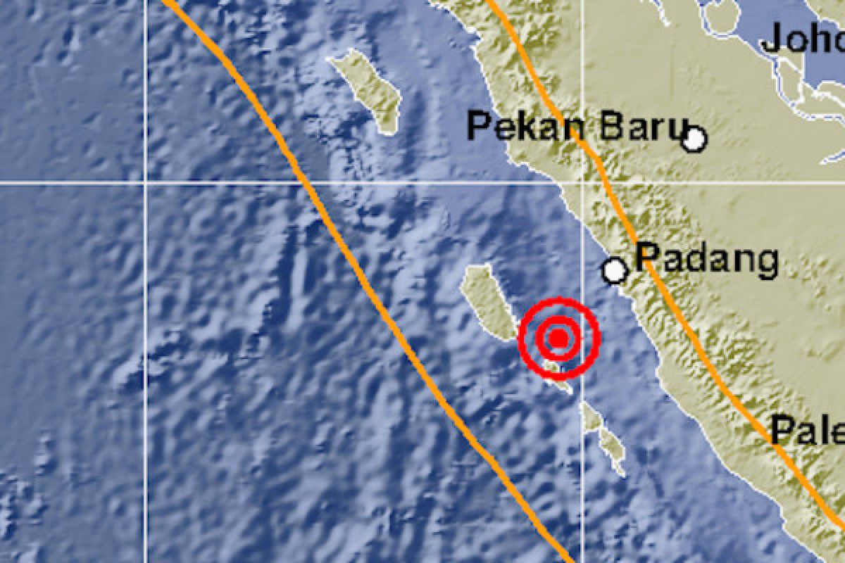 Tiga gempa guncang Mentawai pada Sabtu sore