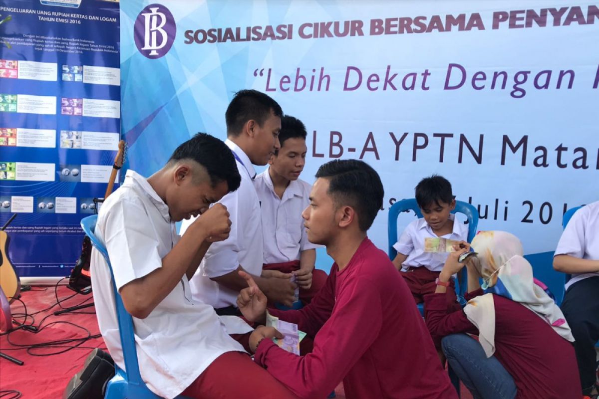 BI NTB sosialisasikan keaslian rupiah kepada tunanetra