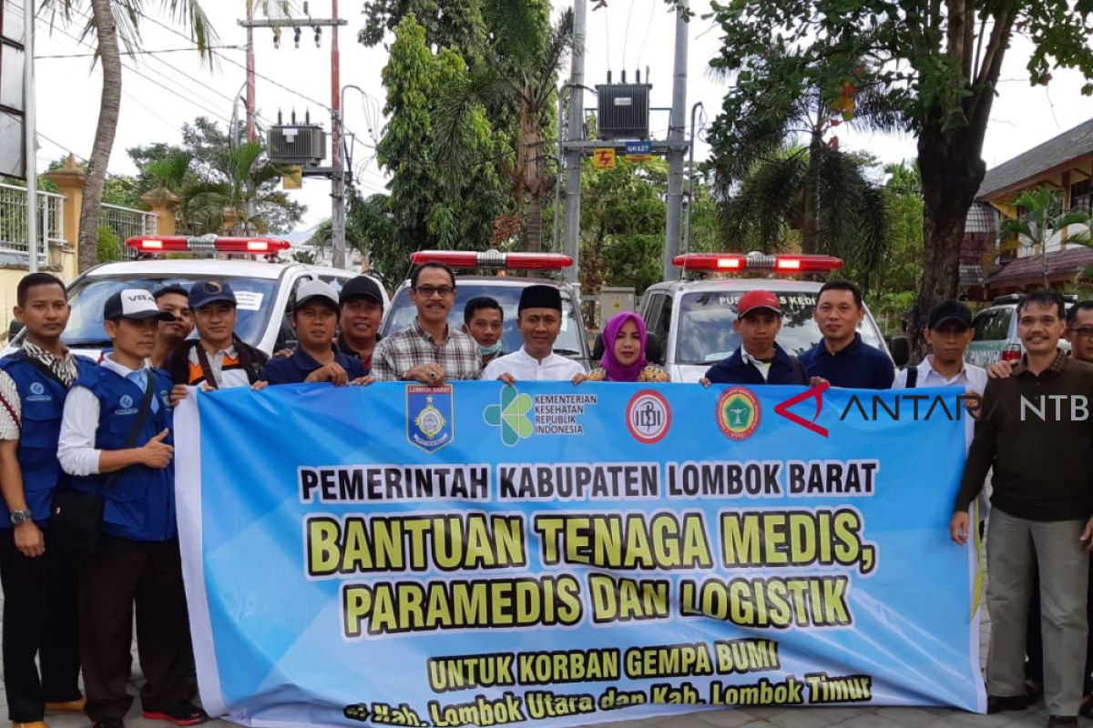 Lombok Barat kirim bantuan dan tim medis ke lokasi gempa