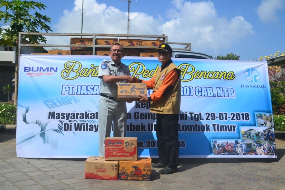 Jasa Raharja NTB peduli korban gempa Lombok